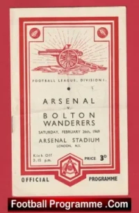 Arsenal v Bolton Wanderers 1949 – 1940s Old Football Programmes