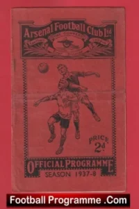 Arsenal v Brighton 1938 – 1930s Football Programmes