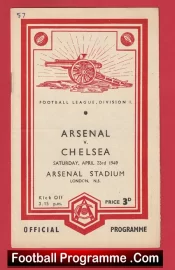 Arsenal v Chelsea 1949 – 1940s Old Football Programmes