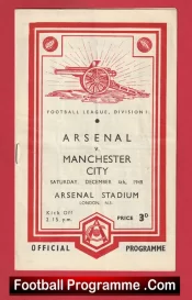 Arsenal v Manchester City 1948 – 1940s Old Football Programmes