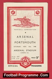Arsenal v Portsmouth 1948 – 1940s Old Football Programmes