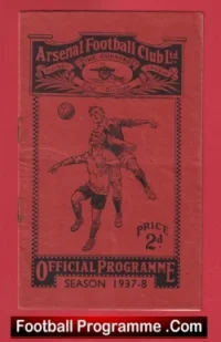 Arsenal v Preston 1938 – 1930s Football Programmes FA Cup
