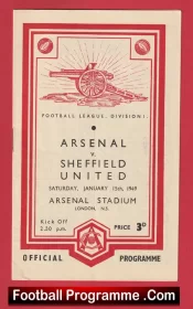 Arsenal v Sheffield United 1949 – 1940s Old Football Programmes
