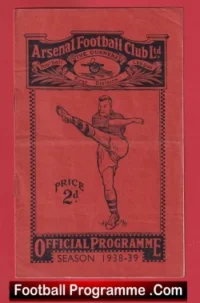 Arsenal v Stoke City 1938 – 1930s Football Programmes