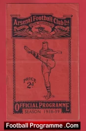 Arsenal v Stoke City 1938 – 1930s Football Programmes