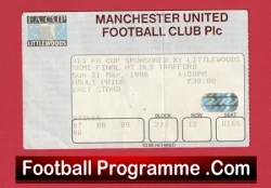 Aston Villa v Liverpool 1996 - FA Cup Semi Final Ticket OT - football memorabilia
