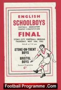 Bristol Boys v Stoke Boys 1963 – Schoolboys Trophy
