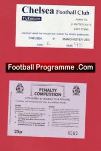 Chelsea v Manchester United 2000’s ? Ticket to Suite and draw ticket