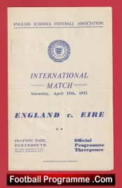 England v Ireland 1953 – Schoolboys Bobby Charlton Portsmouth