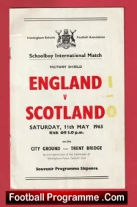 England v Scotland 1963 – Schoolboys at Nottingham Trent Bridge