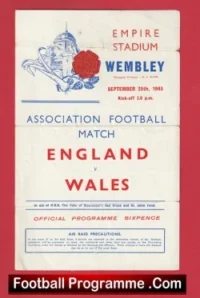 England v Wales 1943 – War Time