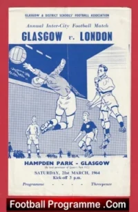 Glasgow v London 1964 – Schoolboys at Hampden Scotland