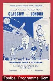 Glasgow v London 1964 – Schoolboys at Hampden Scotland