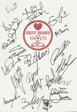 Kelty Hearts Football Team Multi Signed Autographed Sheet - football programme