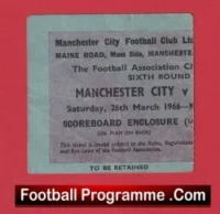 Manchester City v Everton 1966 – Football Ticket
