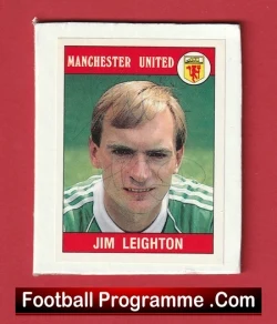 Manchester United Jim Leighton Autographed Signed Football Sticker Man Utd - football programme