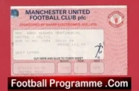 Manchester United Mark Hughes Testimonial Football Ticket 1994