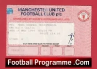 Manchester United Mark Hughes Testimonial Match Ticket 1994