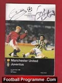 Manchester United v Juventus 1996 – Multi Autographed Beckham Cantona Fergie Plus