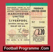 Manchester United v Liverpool 1983 – Match Ticket