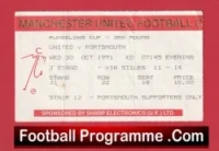 Manchester United v Portsmouth 1991 – Football Match Ticket