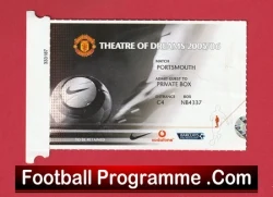 Manchester United v Portsmouth 2006 - Private Box Ticket - football memorabilia