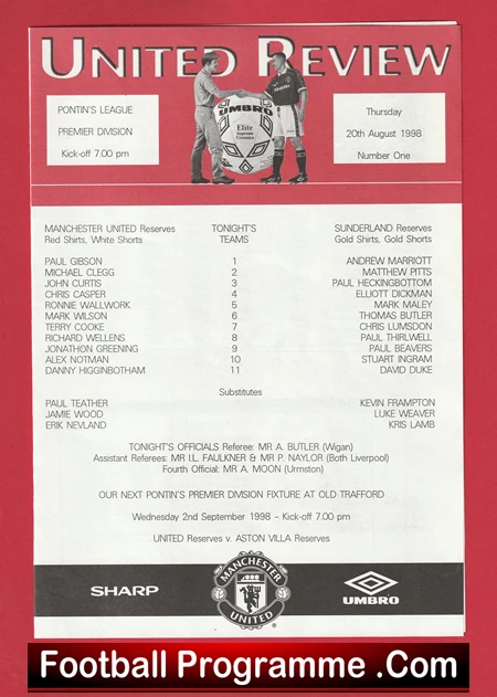 Manchester United v Sunderland 1998 - Treble Season Reserves Game - Image 2