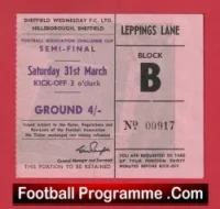 Manchester United v Tottenham 1962 – FA Cup Semi Final