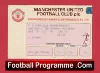 Manchester United v Tottenham 1995 – Football Ticket