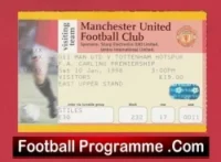 Manchester United v Tottenham 1998 – Match Ticket