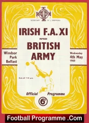 Northern Ireland FA XI v British Army 1960 – Windsor Park Belfast