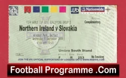Northern Ireland v Slovakia 2009 - Football Match Ticket - football memorabilia
