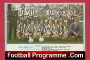 Notts County Football Club Multi Autographed Signed 1970 1971