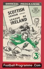 Scotland League v League Of Ireland 1954