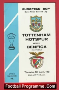 Tottenham Hotspur v Benfica 1962 – European Cup Semi Final