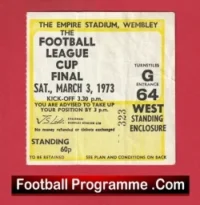 Tottenham Hotspur v Norwich City 1973 – League Cup Final Ticket
