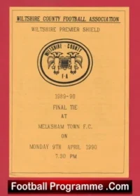 Trowbridge Town v Swindon Town 1990 – Wiltshire Cup Final