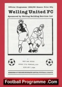 Welling United v West Ham United 1995