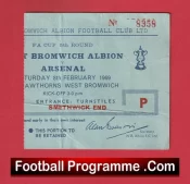 West Bromwich Albion v Arsenal 1969 – Semi Final Ticket
