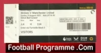 Wolves Wolverhampton v Manchester United 2021 – Football Ticket