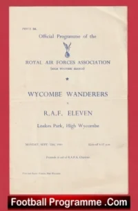 Wycombe Wanderers v Royal Air Force RAF 1949 – 1940s