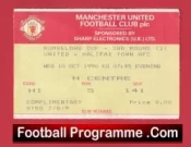 Manchester United v Halifax Town 1990 – Football Ticket