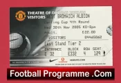 Manchester United v WBA 2005 – Match Ticket – Farewell George Best