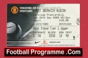 Manchester United v WBA 2005 – Match Tickets