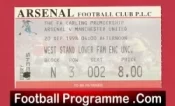 Arsenal v Manchester United 1998 – Ticket Treble Season