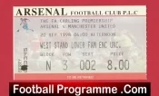 Arsenal v Manchester United 1998 – Ticket Treble Season