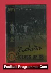 Manchester United John Aston Autographed Signed Football Card Man Utd