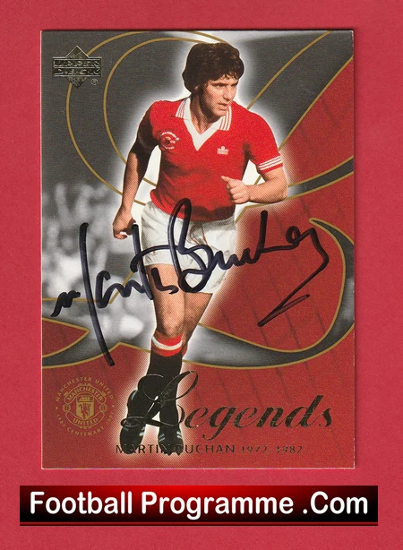 Manchester United Martin Buchan Autographed Signed Football Card Man Utd - Image 2