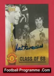 Manchester United Pat Crerand Autograph Signed Football Card Man Utd