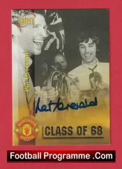 Manchester United Pat Crerand Autograph Signed Football Card Man Utd